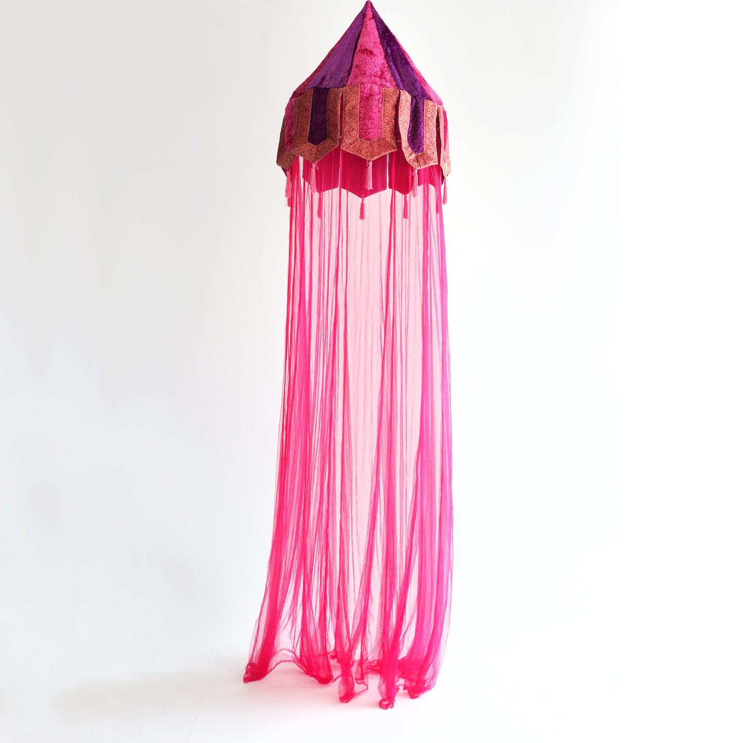 Purple and Pink Velvet Mosquito Net