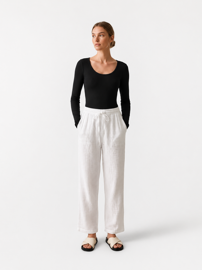 Women's Double Gauze Cotton Lounge Pants