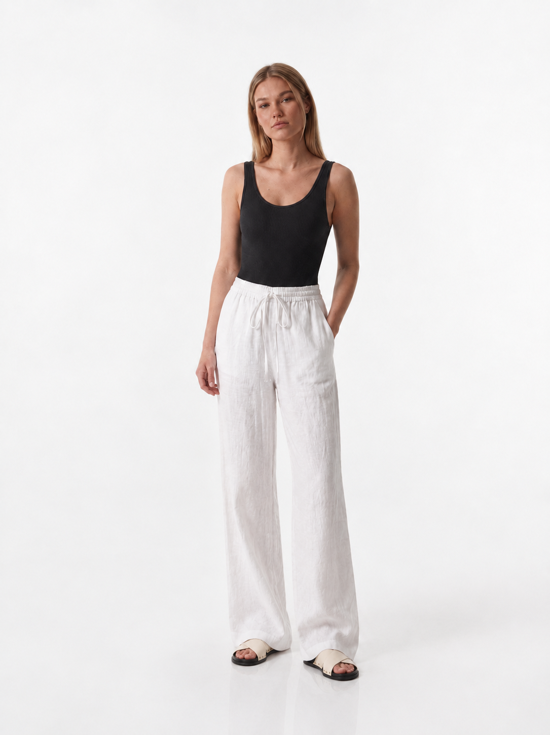 Women's Long Double Gauze Cotton Lounge Pants