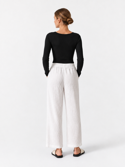 Women's Double Gauze Cotton Lounge Pants
