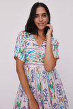 Ikat Printed Dress Multi Color