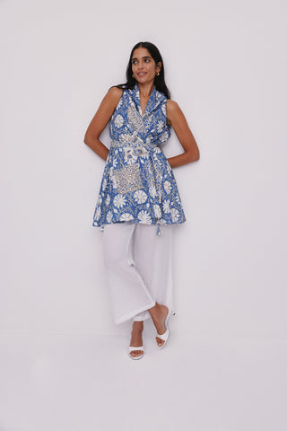 Printed Collar Vest