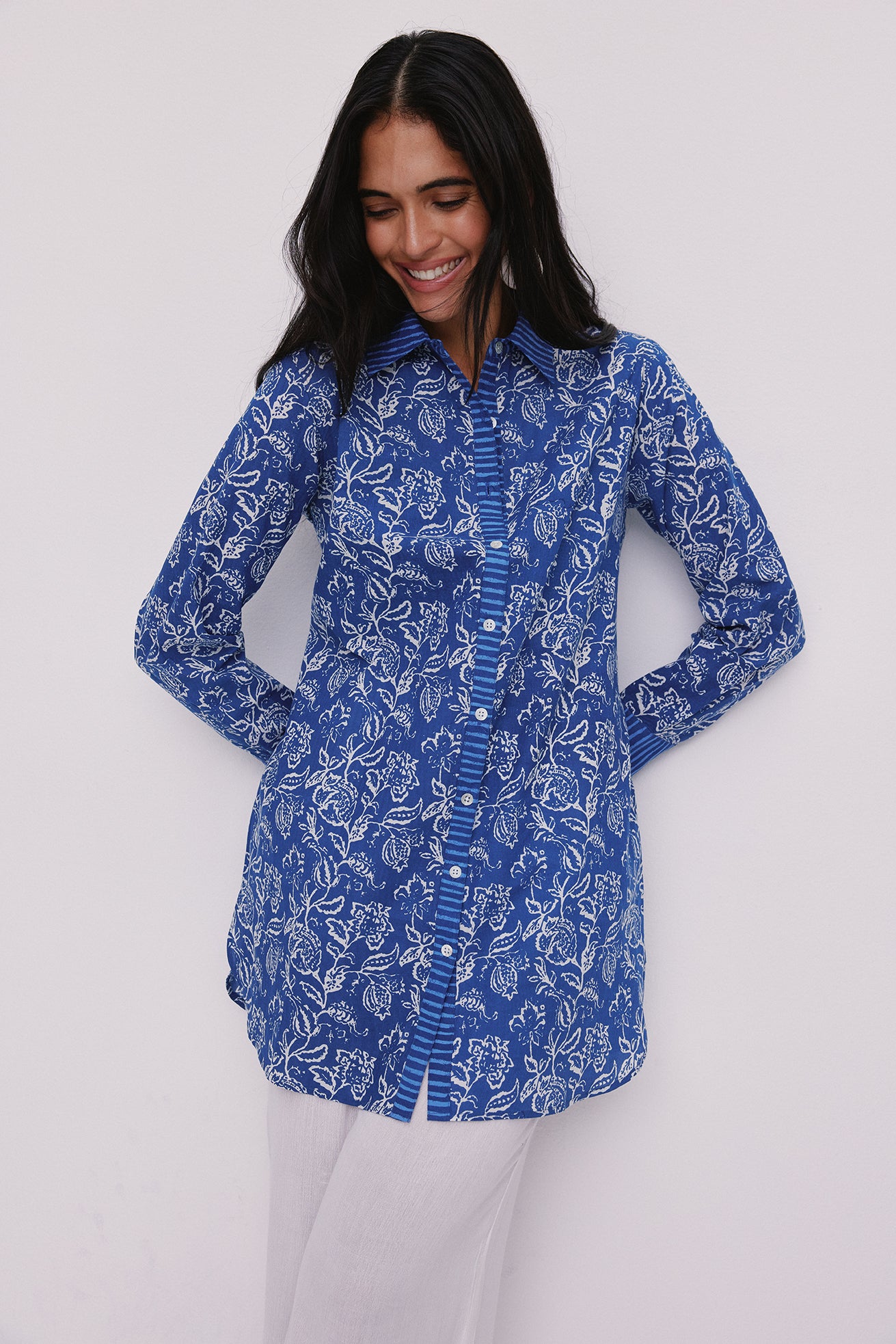 Block Print Leaf Tunic