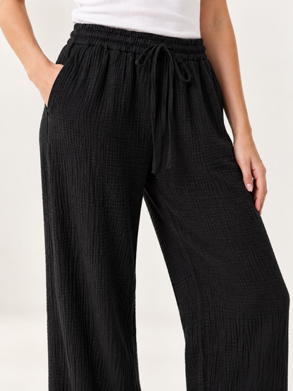 Women's Double Gauze Cotton Lounge Pants