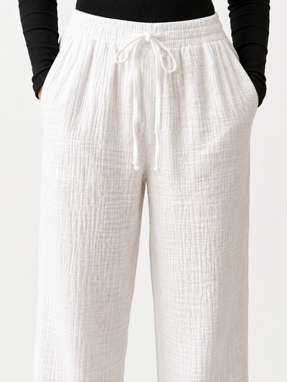 Women's Double Gauze Cotton Lounge Pants
