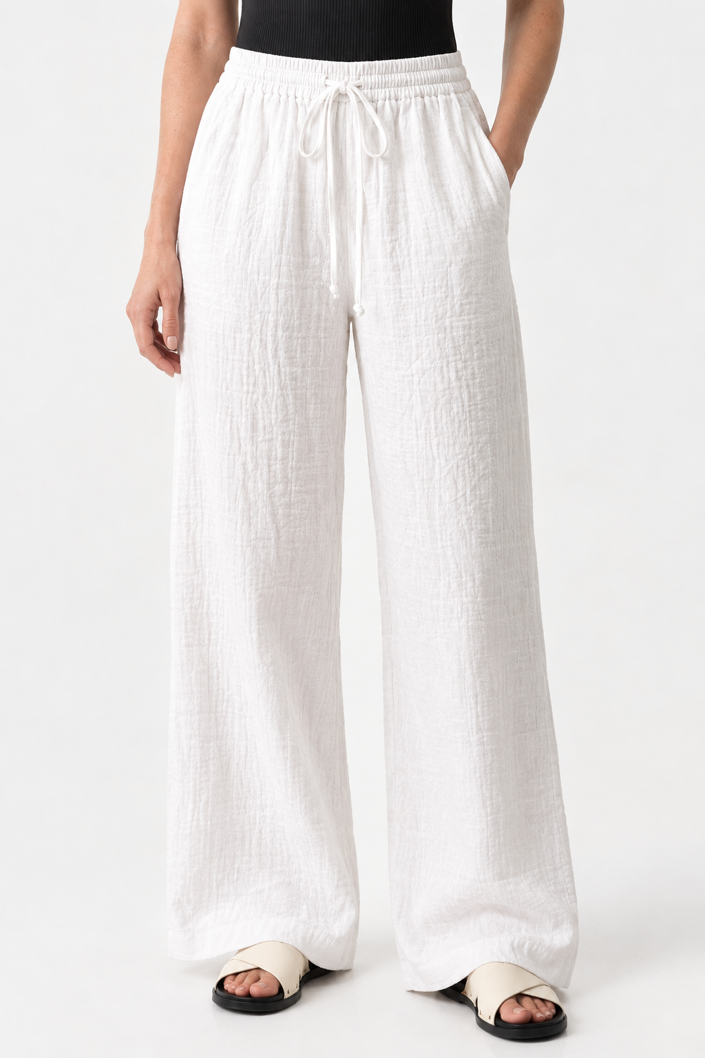 Women's Long Double Gauze Cotton Lounge Pants