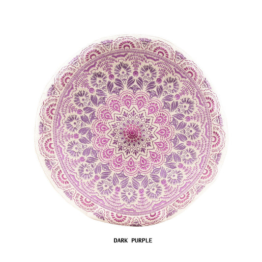 Embroidered Cotton Round Meditation Cushions