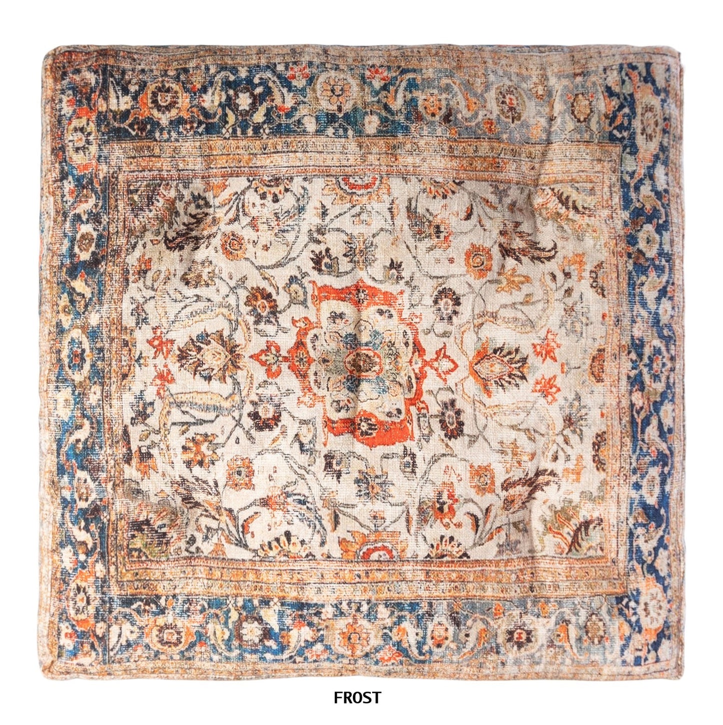 Coussins de méditation de grande taille en tapisserie ancienne