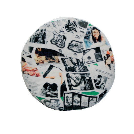 NEWSPAPER ROUND CUSHION