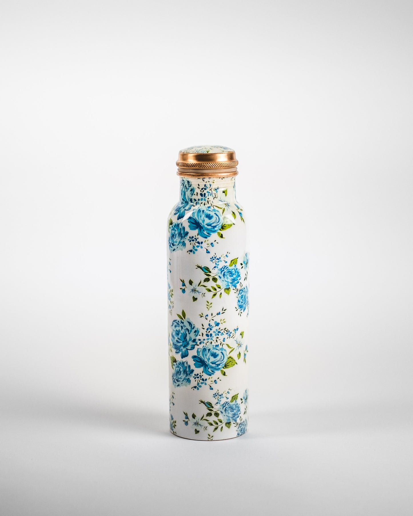 BOUTEILLE FLEURS BLEUES