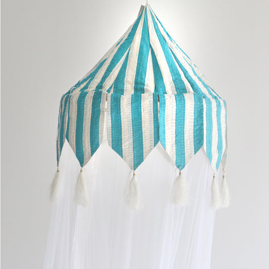 Blue Stripe Mosquito Net