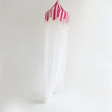 Pink Striped Mosquito Net