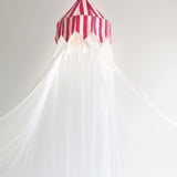 Pink Striped Mosquito Net